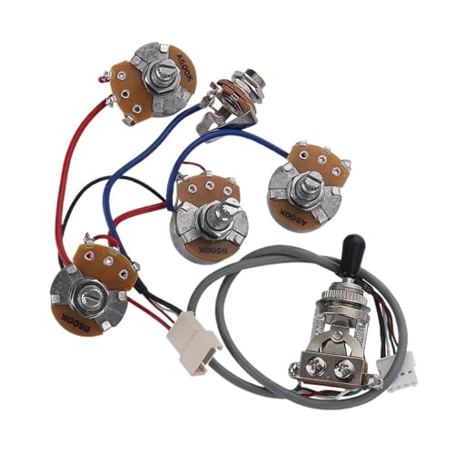 Gitarren Kabelbaumsatz Pickup-Kabelbaum für LP SG E-Gitarren-Zubehör mit 3-Wege-Kippschalter-Potentiometerbuchse Gitarren Kabelbaumsatz Pickup-Kabelbaum für LP SG E-Gitarren-Zubehör mit 3-Wege-Kippschalter-Potentiometerbuchse von DJYUIOT