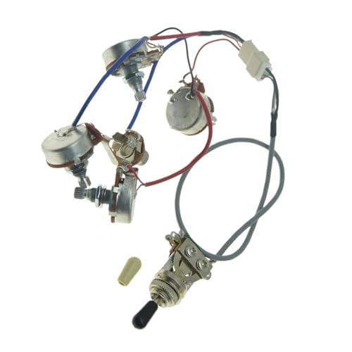 Gitarren Kabelbaumsatz Vorverdrahteter Kabelbaum für LP-E-Gitarren-Tonabnehmer mit Potentiometern in voller Größe Gitarren Kabelbaumsatz Vorverdrahteter Kabelbaum für LP-E-Gitarren-Tonabnehmer mit Potentiometern in voller Größe von DJYUIOT
