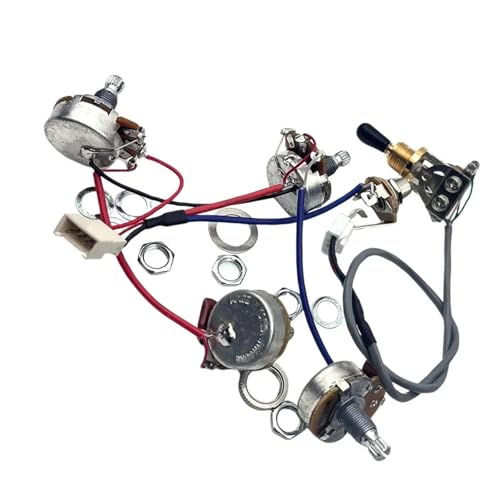Gitarren Kabelbaumsatz Vorverdrahteter Kabelbaum für LP SG DOT E-Gitarren-Tonabnehmer 1 Set mit 1 Kippschalter 4 Potentiometern Gitarren Kabelbaumsatz Vorverdrahteter Kabelbaum für LP SG DOT E-Gitarren-Tonabnehmer 1 Set mit 1 Kippschalter 4 Potentiometern von DJYUIOT