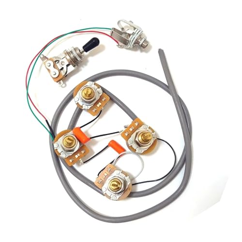 Gitarren Kabelbaumsatz Vorverdrahteter Tonabnehmer-Kabelbaum für LP SG-Gitarrenzubehör 4-teilige Potentiometer Gitarren Kabelbaumsatz Vorverdrahteter Tonabnehmer-Kabelbaum für LP SG-Gitarrenzubehör 4-teilige Potentiometer von DJYUIOT