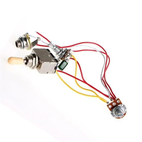 Gitarren Kabelbaumsatz Y51D für LP-Gitarrenkabelbaum 3-Wege 1V1T 500 kΩ Lautstärke Gitarren Kabelbaumsatz Y51D für LP-Gitarrenkabelbaum 3-Wege 1V1T 500 kΩ Lautstärke von DJYUIOT