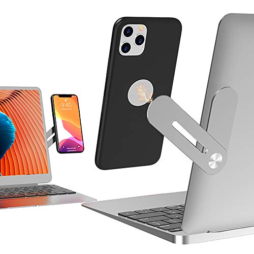 DK177 Laptop Phone Holder, Laptop or Desktop Monitor Side Mount Phone Holder, Slim Portable Foldable Smartphone Stand, Computer Monitor Expansion Bracket, Compatible with Any Phone, Silver DK177 Laptop Phone Holder, Laptop or Desktop Monitor Side Mount Phone Holder, Slim Portable Foldable Smartphone Stand, Computer Monitor Expansion Bracket, Compatible with Any Phone, Silver von DK177