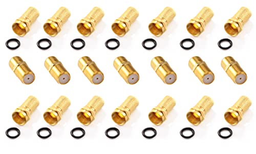DKBT Sat Kabel Verbinder 21 Stk Koaxialkabel Verbinder F-stecker Verbinder Sat kabel Adapter Satellitenkabel Verbinder Koax Verbinder Sat Kupplung Verbinder für Koaxial Antennenkabel Verlängerung von DKBT