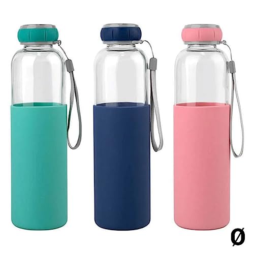 Bewinner Wasserflasche aus Silikon, Fassungsvermögen 600 ml, 7,2 x 7,2 x 25 cm Bewinner Wasserflasche aus Silikon, Fassungsvermögen 600 ml, 7,2 x 7,2 x 25 cm von DKD Home Decor