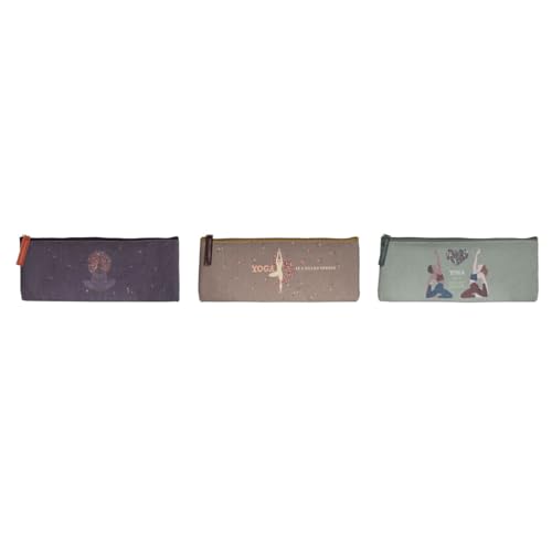 DKD Home Decor Etui, Braun, Grün, Bordeaux, 22,5 x 1 x 9,5 cm (3 Stück) von DKD Home Decor
