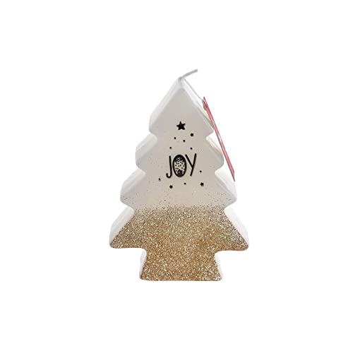 DKD Home Decor Kerze Glitzer Weihnachtsbaum (7 x 3,5 x 10 cm) von DKD Home Decor