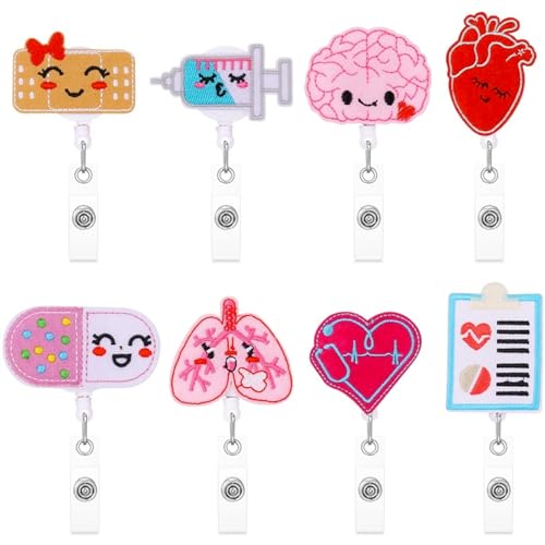 DKDDSSS 8 Stücke Krankenschwester Ausweishalter, Krankenschwester Ausweishüllen Badge Reel, Einziehbare Abzeichenhalter, Ausweishalter mit Clip für Krankenschwester Ärzte Doktor DKDDSSS 8 Stücke Krankenschwester Ausweishalter, Krankenschwester Ausweishüllen Badge Reel, Einziehbare Abzeichenhalter, Ausweishalter mit Clip für Krankenschwester Ärzte Doktor von DKDDSSS