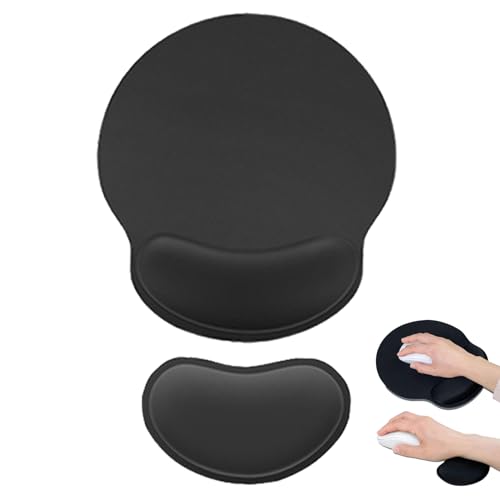 DKDDSSS Mauspad, Maus Pad, Mousepad, Ergonomisches Mauspad Tastatur Handgelenkauflage Mauspad mit Gelkissen für Alle Maus Offfice Heim Computer Laptop, Schwarz von DKDDSSS