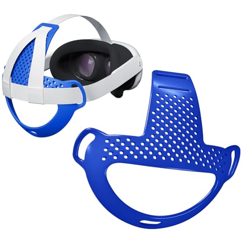 Head Strap Pad Cushion Kompatibel mit Meta Quest 3 VR Headset, Headset Ersatzzubehör, TPU Kopfpolster, Reduce Head Pressure Soft Pad (Blau) von DKIIL NOIYB