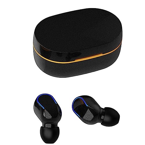DKKD Bluetooth Kopfhörer,[2023 Neue] Kopfhörer Kabellos In-Ear kopfhörer Bluetooth mit Mic,Hi-Fi Stereo,Tastesteuerung,LED Anzeige,IP7 Wasserdicht,Bluetooth Ohrhörer für Arbeit und Studium(gelb) von DKKD