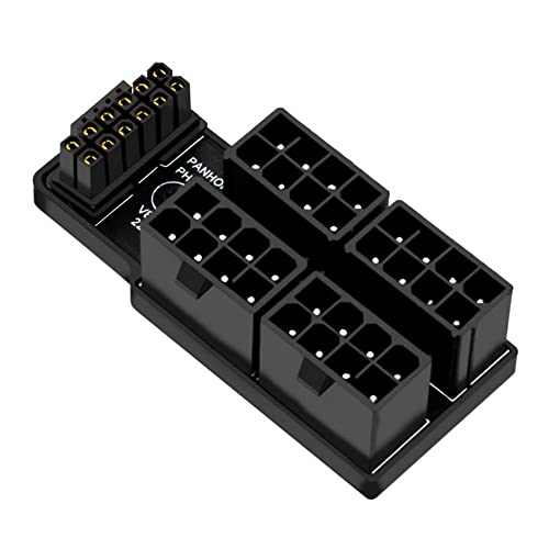 DKSooozs Für RTX 4090 4080 Grafikkarte ATX3.0 4X8Pin 12+4Pin Netzteil 180 Grad abgewinkelter Stecker für Netzteilkabel, B von DKSooozs