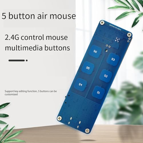 DKSooozs Luftfliegende Maus mit 5 Tasten, 2,4 G Steuerung, benutzerdefinierte Tasten, Marineblau, Multimedia-Tasten, Funktionsmodul von DKSooozs