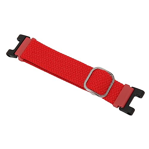 DKaony Sport-Smartwatch-Armband, Nylon-Sport-Smartwatch-Band, Verstellbare Edelstahl-Metallschnalle, 2,3 cm, Geflochten, Atmungsaktiv, Zum Laufen (Rot) von DKaony