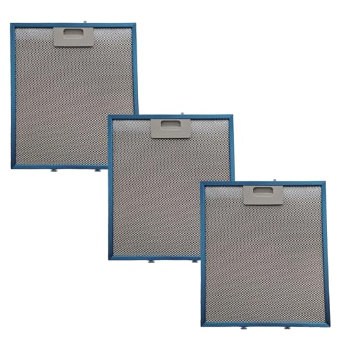 DL SERVICE 3x Metallfettfilter Fettfilter für Dunstabzugshaube | 3 Aluminiumfilter kompatibel Elica Ariston Electrolux Bauknecht 26,7 x 30,5 x 0,9 cm von DL SERVICE