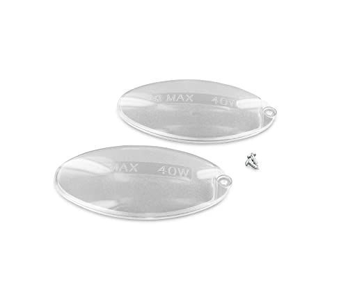 DL-pro 2 x Lampenabdeckung 10x5,4cm für AEG Electrolux 50248796000 5024879600/0 oval Abdeckung für Dunstabzugshaube Dunstabzug Dunsthaube von DL-pro