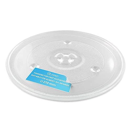 DL-pro Universal Mikrowellenteller 27cm Drehteller Drehscheibe Teller Glasteller Glasplatte Glasdrehteller mit 3 Noppen 270mm Rund Ersatz für Microwelle Mikrowelle DL-pro Universal Mikrowellenteller 27cm Drehteller Drehscheibe Teller Glasteller Glasplatte Glasdrehteller mit 3 Noppen 270mm Rund Ersatz für Microwelle Mikrowelle von DL-pro