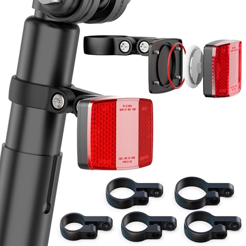 DLENP Reflektoren Fahrradhalterung für Apple Airtag, Air Tag Fahrrad Versteck Halterung Reflektor für Sattelpfosten 22.2-31.8mm, Diebstahlschutz für Rennrad, Mountainbike, E-Bike, Fahrradzubehör DLENP Reflektoren Fahrradhalterung für Apple Airtag, Air Tag Fahrrad Versteck Halterung Reflektor für Sattelpfosten 22.2-31.8mm, Diebstahlschutz für Rennrad, Mountainbike, E-Bike, Fahrradzubehör von DLENP