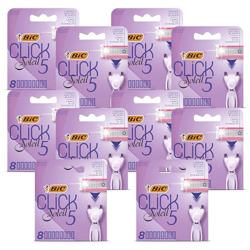 BIC Click 5 Soleil Sensitive Rasierer Nachfüller Aloe Vera Rasierklingen Feuchtigkeitsspendende Gleitstreifen Rasierköpfe 8 Stück Rasierer für Frauen Nachfüllung Glatte & Komfortable Rasur Erlebnis BIC Click 5 Soleil Sensitive Rasierer Nachfüller Aloe Vera Rasierklingen Feuchtigkeitsspendende Gleitstreifen Rasierköpfe 8 Stück Rasierer für Frauen Nachfüllung Glatte & Komfortable Rasur Erlebnis von DLM Direct