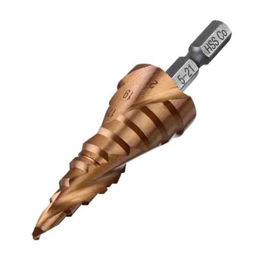 1 stücke M35 Kobalt Stufenbohrer 1/4 Zoll Kegel Sechskantschaft Spiralnut Kegelspitze Metallbohrer(4-32mm) von DLNTXFDG