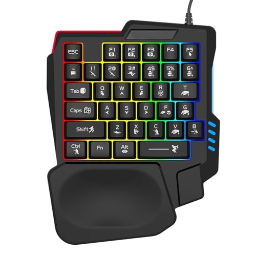 DLUKENY Ergonomisches Mechanisches Feeling Tastatur Mit Farbbeleuchtung 14 Taste Punchless Small Keypad Für Heimwohnheim Oder Schulnutzung DLUKENY Ergonomisches Mechanisches Feeling Tastatur Mit Farbbeleuchtung 14 Taste Punchless Small Keypad Für Heimwohnheim Oder Schulnutzung von DLUKENY
