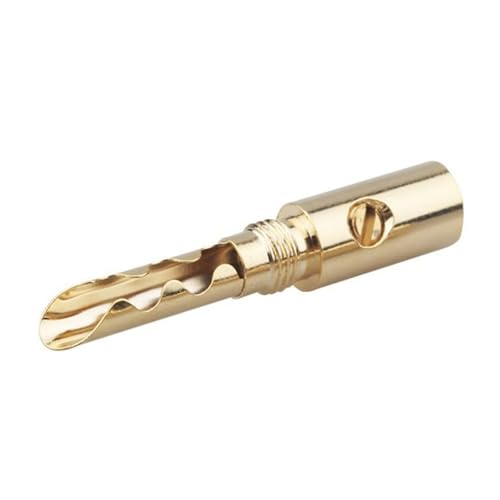 DLUKENY Gold Plattierte Metall Musical Sound Lautsprecher Kabel Bananenstopfen Lötleitungsstecker HiFi 5mm Drahtlochstiftadapter von DLUKENY