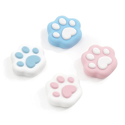 DLseego 4 STÜCKE Soft Silikon Analog Thumbstick für Switch OLED Console& Joy-Con Controller, Kawaii Katzenpfote Thumb Grips Caps Kompatibel mit Switch/Switch Lite, Rosa & Blau DLseego 4 STÜCKE Soft Silikon Analog Thumbstick für Switch OLED Console& Joy-Con Controller, Kawaii Katzenpfote Thumb Grips Caps Kompatibel mit Switch/Switch Lite, Rosa & Blau von DLseego