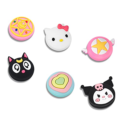 DLseego 6 PCS Switch Joy-Con Daumen Griff Joystick Kappen, weiche Silikon Anti-Rutsch Analog Thumbstick Abdeckung CPAS für Switch & Switch Lite, Kawaii Katze Thema DLseego 6 PCS Switch Joy-Con Daumen Griff Joystick Kappen, weiche Silikon Anti-Rutsch Analog Thumbstick Abdeckung CPAS für Switch & Switch Lite, Kawaii Katze Thema von DLseego