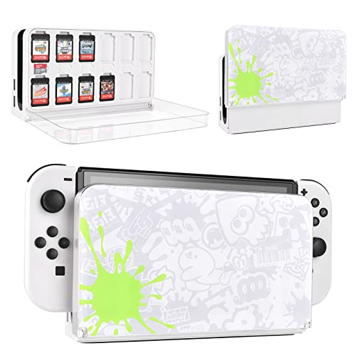 DLseego Aufbewahrungsbox Kompatibel mit Switch OLED Dock, Kratzfeste und Staubabweisende Schutzhülle für OLED-Dock, Spielkarten-Abdeckung mit 12 Spielkarten und 6 Micro SD-Karten,Weiß DLseego Aufbewahrungsbox Kompatibel mit Switch OLED Dock, Kratzfeste und Staubabweisende Schutzhülle für OLED-Dock, Spielkarten-Abdeckung mit 12 Spielkarten und 6 Micro SD-Karten,Weiß von DLseego