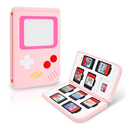 DLseego Game Card Aufbewahrungsbox für Switch Game Card, Switch Spiele Aufbewahrung Switch Retro-Design Game Card Storage Holder Box mit 10 Game Card und 10 Micro SD Card Slots,Rosa DLseego Game Card Aufbewahrungsbox für Switch Game Card, Switch Spiele Aufbewahrung Switch Retro-Design Game Card Storage Holder Box mit 10 Game Card und 10 Micro SD Card Slots,Rosa von DLseego