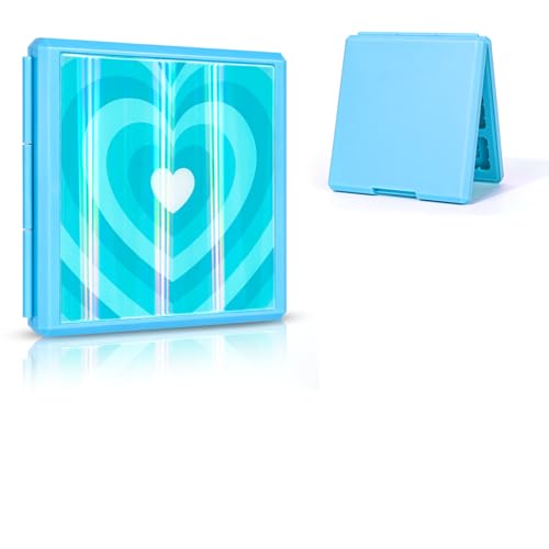 DLseego Game Card Aufbewahrungsbox für Switch Game Card,mehrfarbige Herzabdeckung Switch Spiele aufbewahrung mit 12 Game Card Slots und 17 Micro SD Card Slots-Hellblaues Herz DLseego Game Card Aufbewahrungsbox für Switch Game Card,mehrfarbige Herzabdeckung Switch Spiele aufbewahrung mit 12 Game Card Slots und 17 Micro SD Card Slots-Hellblaues Herz von DLseego