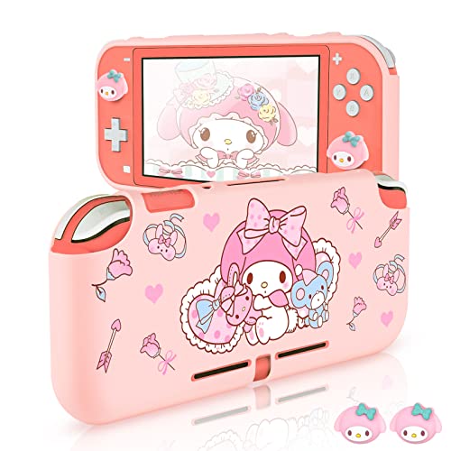 DLseego Hülle Kompatibel mit Switch Lite 2019, Weich Dünn Silikon Schutzhülle und 2 Joystick Kappen, Stoßfest rutschfest Zubehör Set für Switch Lite,Süßer Hase DLseego Hülle Kompatibel mit Switch Lite 2019, Weich Dünn Silikon Schutzhülle und 2 Joystick Kappen, Stoßfest rutschfest Zubehör Set für Switch Lite,Süßer Hase von DLseego