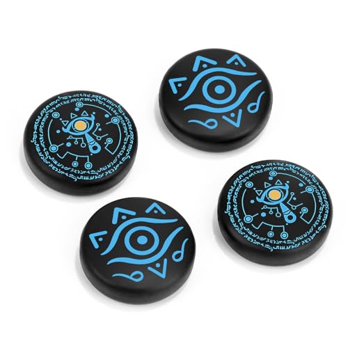 DLseego Joystick Kappen Kompatibel mit Switch Grip Joy Con Grip Switch Thumb Grips Switch Lite OLED Zubehör Thumb Grips Switch Daumenkappen,4 Joystick Kappen Switch,Blau Schwarz von DLseego