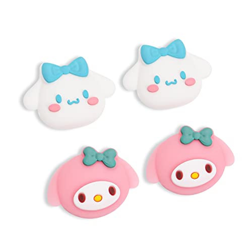 DLseego Joystick Kappen Kompatibel mit Switch & Switch Lite & Switch, Weiche Silikon Thumb Grip Niedlich 3D Analog Stick Abdeckung für Joy Con Controller- Weiße Cinnamoroll und Rosa Melodie (4Pcs) DLseego Joystick Kappen Kompatibel mit Switch & Switch Lite & Switch, Weiche Silikon Thumb Grip Niedlich 3D Analog Stick Abdeckung für Joy Con Controller- Weiße Cinnamoroll und Rosa Melodie (4Pcs) von DLseego