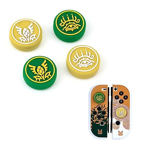 DLseego Joystick Kappen für Switch/Lite/OLED,Cool Element Switch knopf Kappen,4PCS weiche Silikon Daumengriffkappen,Grün-goldene Augen DLseego Joystick Kappen für Switch/Lite/OLED,Cool Element Switch knopf Kappen,4PCS weiche Silikon Daumengriffkappen,Grün-goldene Augen von DLseego