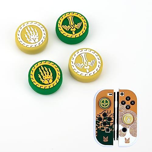 DLseego Joystick Kappen für Switch/Lite/OLED,Cool Element Switch knopf Kappen,4PCS weiche Silikon Daumengriffkappen,Grün-goldene Buddha-Hände DLseego Joystick Kappen für Switch/Lite/OLED,Cool Element Switch knopf Kappen,4PCS weiche Silikon Daumengriffkappen,Grün-goldene Buddha-Hände von DLseego