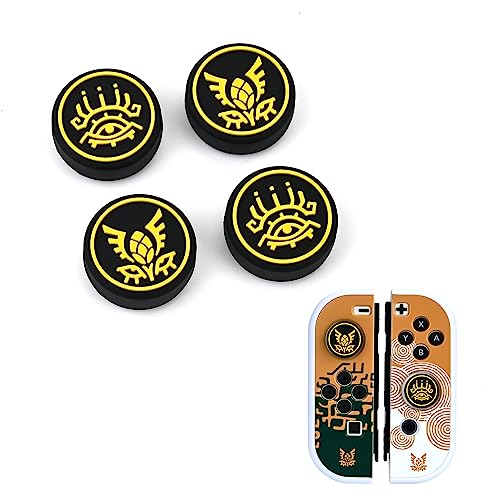DLseego Joystick Kappen für Switch/Lite/OLED,Cool Element Switch knopf Kappen,4PCS weiche Silikon Daumengriffkappen,Schwarz-goldene Augen DLseego Joystick Kappen für Switch/Lite/OLED,Cool Element Switch knopf Kappen,4PCS weiche Silikon Daumengriffkappen,Schwarz-goldene Augen von DLseego