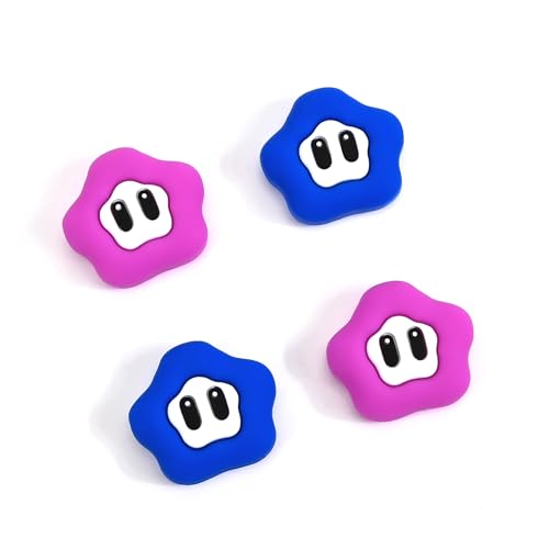 DLseego Joystick Kappen für Switch/Lite/OLED, Joy Con Grip Daumenkappen Zubehör Silikon Thumb Grip Analog Stick Cover Controller Kappen, Violett Blaue Sonnenblume DLseego Joystick Kappen für Switch/Lite/OLED, Joy Con Grip Daumenkappen Zubehör Silikon Thumb Grip Analog Stick Cover Controller Kappen, Violett Blaue Sonnenblume von DLseego