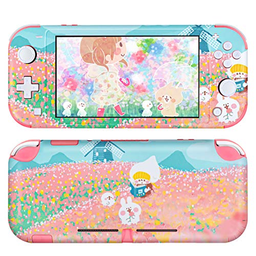 DLseego Kompatibel für Switch Lite Skin, Cute Girl Wrap Vinyl Decal Aufkleber Full Set Faceplate Schutzabdeckung für Switch Lite Konsole- Bunt von DLseego