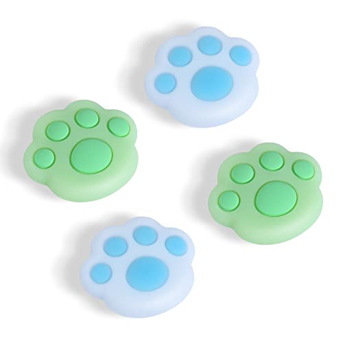 DLseego Niedliche Thumb Grip Covers,Weiche Silikon Katzenpfote Analog Stick Caps Hand Knopf Grip,Daumengriffkappen Kompatibel mit Switch Lite/Switch OLED Joy Con-Grün und Blau DLseego Niedliche Thumb Grip Covers,Weiche Silikon Katzenpfote Analog Stick Caps Hand Knopf Grip,Daumengriffkappen Kompatibel mit Switch Lite/Switch OLED Joy Con-Grün und Blau von DLseego
