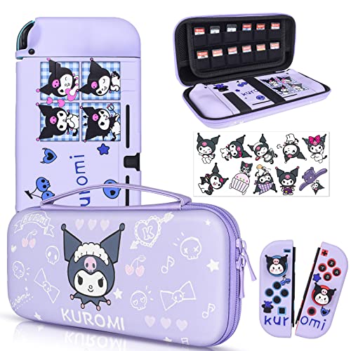 DLseego Tragetasche Set für die Nintendo Switch mit 12 Spielpatronen, Silikon-Schutzhülle mit 4PCS Daumen Kappen und 1PCS Aufkleber-Lila DLseego Tragetasche Set für die Nintendo Switch mit 12 Spielpatronen, Silikon-Schutzhülle mit 4PCS Daumen Kappen und 1PCS Aufkleber-Lila von DLseego