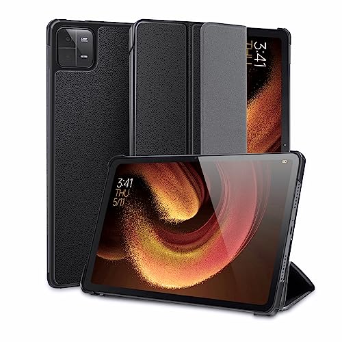 DLveer Hülle für Xiaomi Pad 6/Xiaomi Pad 6 Pro 11 Zoll - Slim Smart Schutzhülle mit Stander und Auto Schlaf/wach Funktion Hülle für Xiaomi Pad 6/Pad 6 Pro 11-inch 2023,Schwarz von DLveer