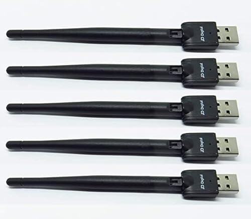 DM-Digital MT7601 MT7601 WLAN-WLAN-Dongle-Adapter, USB 2.0, Karte für PC, Laptop, Decoder, Empfänger (Pack 5 (MT7601-2dB)) von DM-Digital