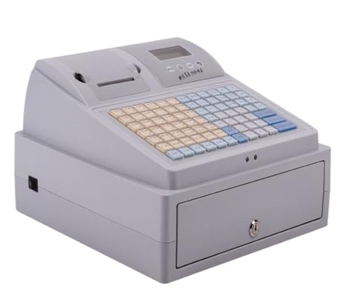 DMETE Registrierkasse Elektronische Registrierkassen POS-Drucker, Multifunktionaler Supermarkt-Milchtee Nur Unterstützung Englisch für kleine Unternehmen(White) von DMETE