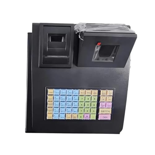 DMETE Registrierkasse T2-Supermarkt-Einzelhandelsgeschäft-Restaurant-Desktop-Registrierkasse mit 58-mm-Belegdrucker für kleine Unternehmen(Cash Register) von DMETE