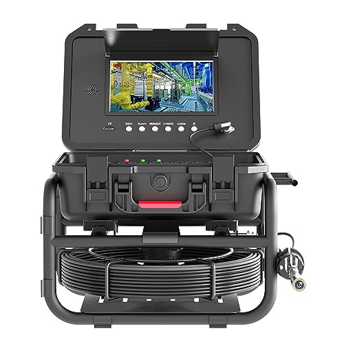 Digitales Endoskop Kanalrohr-Inspektionskamera HD 1080P 9 Zoll 16 GB DVR Distanzzähler Endoskop Unterstützung 512 Hz Selbstnivellierung Inspektionskamera für die Rohrleitungsreparatur(40 m,7MM CABLE) Digitales Endoskop Kanalrohr-Inspektionskamera HD 1080P 9 Zoll 16 GB DVR Distanzzähler Endoskop Unterstützung 512 Hz Selbstnivellierung Inspektionskamera für die Rohrleitungsreparatur(40 m,7MM CABLE) von DMETE