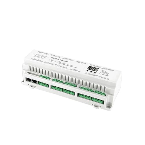 Lichtmischpult 3A * 32CH 40CH DIN-Schienen-DMX-Decoder CV PWM RJ45 8-Bit, 16-Bit DMX512/1990 Einfarbiger CCT RGB RGBW LED-Controller DC 12V-24V für Lichtshows(BC-624-DIN) von DMETE
