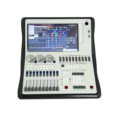 Lichtmischpult Dimmkonsole Bühnenbeleuchtung DMX-Controller, I5 V16 Freischaltbare DJ-Disco mit Flightcase für Lichtshows(Flight case V11.3) von DMETE