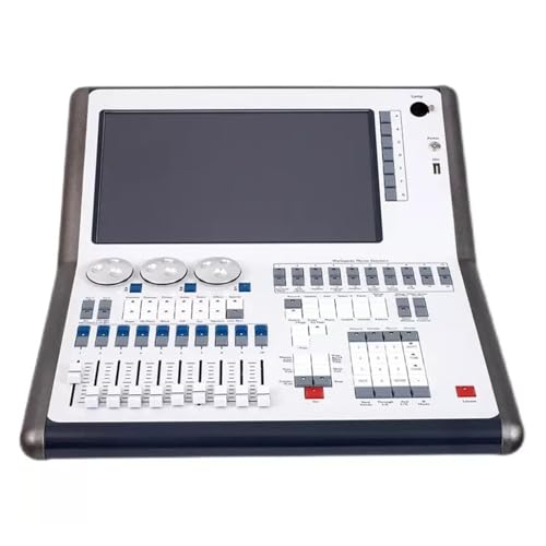 Lichtmischpult Dimmkonsole Bühnenbeleuchtung DMX-Controller, I5 V16 Freischaltbare DJ-Disco mit Flightcase für Lichtshows(Flight case V16) von DMETE