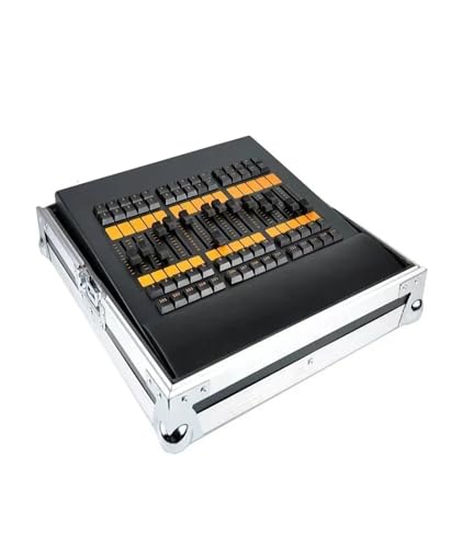 Lichtmischpult MA2 Fader Wing Konsole Bühnenlichtsteuerung, LED-Beleuchtungskonsole DMX 512 for LED Par Moving Head Scheinwerfer DJ Controlle für Lichtshows(5Pin Fader Case) von DMETE