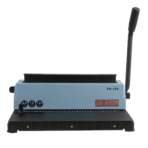 Lochbinder A4 Drahtbindemaschine Doppelschleifen-Drahtbinder for Bürodokumente, Schulbedarf und Heimbindung mit Eisenring Arbeitssparend von DMETE